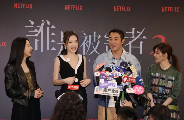 蘇慧倫（右起）、張孝全、許瑋甯和李沐合體宣傳。莊宗達攝