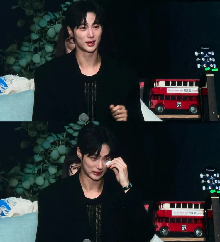 邊佑錫被粉絲感動到淚流不止。讀者提供