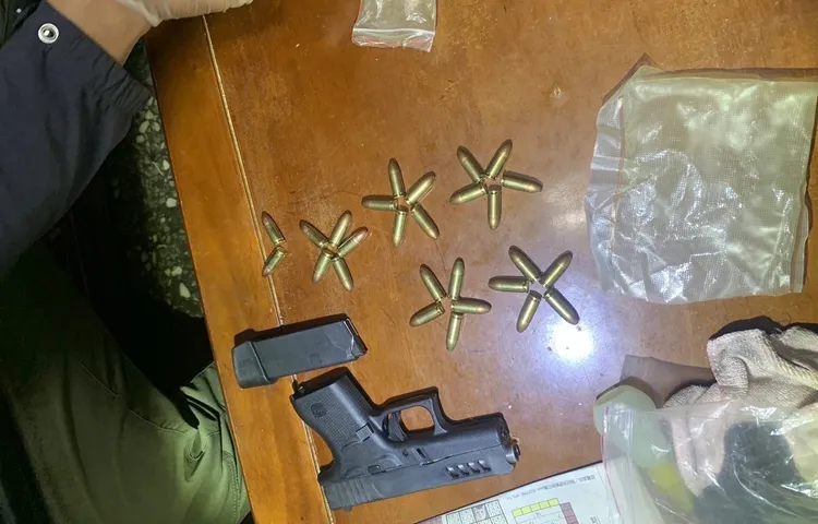 警方查獲槍彈。桃園市警局提供