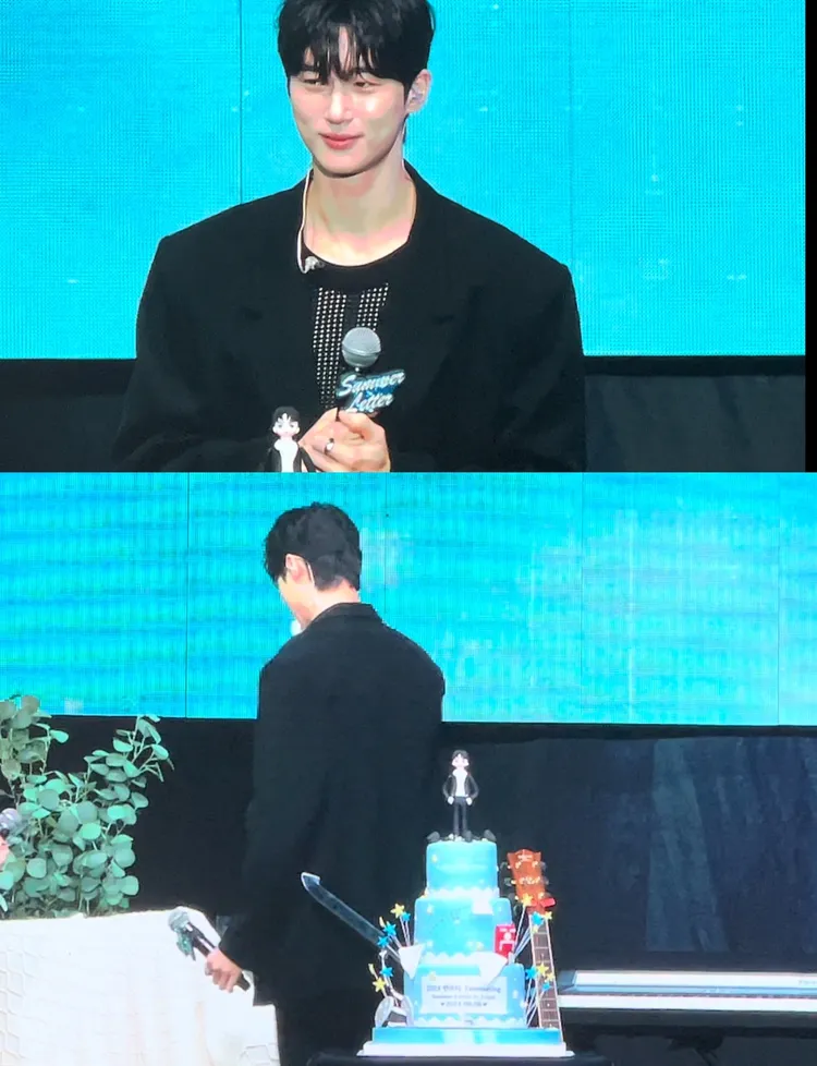 邊佑錫被台粉感動哭了，轉身拿衛生紙拭淚。讀者提供