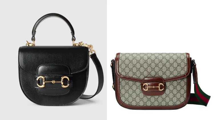 Horsebit 1955 Mini Top Handle Bag（左圖）10萬3000元、Horsebit 1955經典肩背包（右圖） 9萬9500元。品牌提供