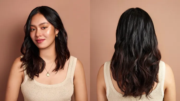 rahua島嶼花園煥活捲髮保濕霜使用後搭配吹整呈現的自然捲度。品牌提供