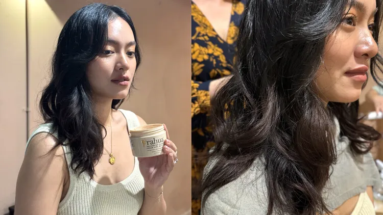 rahua島嶼花園煥活捲髮保濕霜使用後搭配吹整呈現的自然捲度。張家玲攝