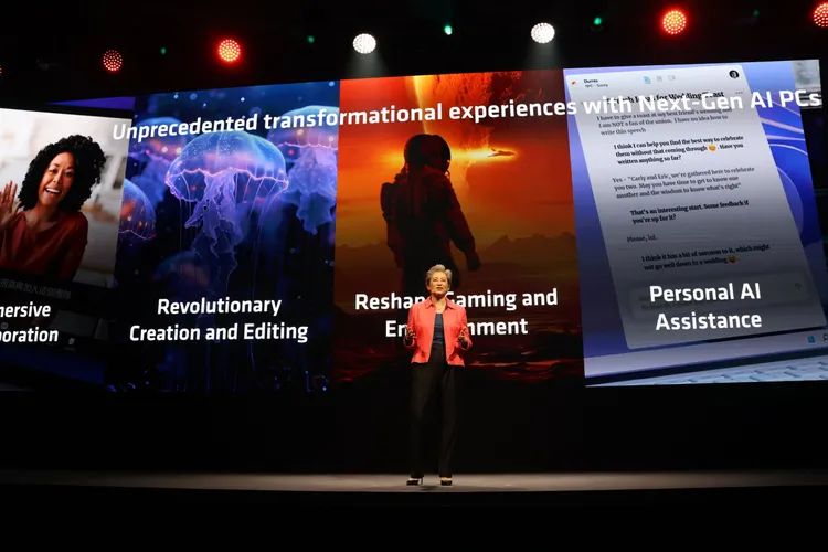 搭載AMD新Ryzen AI處理器將能為Copilot+PC帶來更高的處理效率。莊宗達攝影。