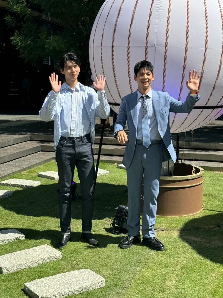 林柏宏（右）與師弟徐碩廷。張家玲攝