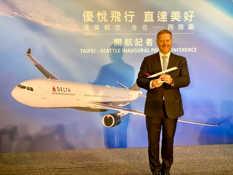 達美航空亞太區副總裁莫傑夫（Jeff Moomaw）。莊偉祺攝