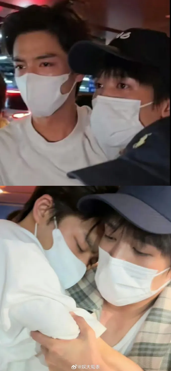 王星越（左）和梁永棋是同公司演員。翻攝娛大蜀黍微博