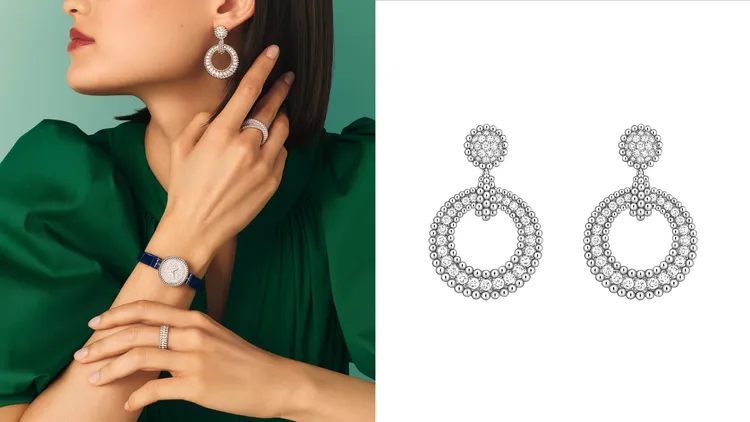 梵克雅寶Perlée diamonds白金耳環，價格店洽。品牌提供