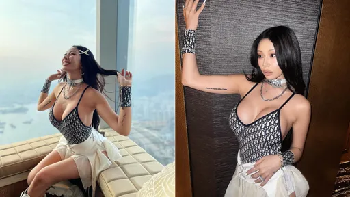 Jessi亮超狂「胸器」! DIOR泳衣快包不住渾圓美胸