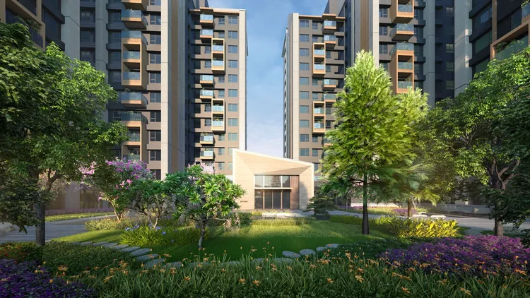 遠雄山禾大器釋出逾400坪社區前庭小公園，以山建築為自然載體。