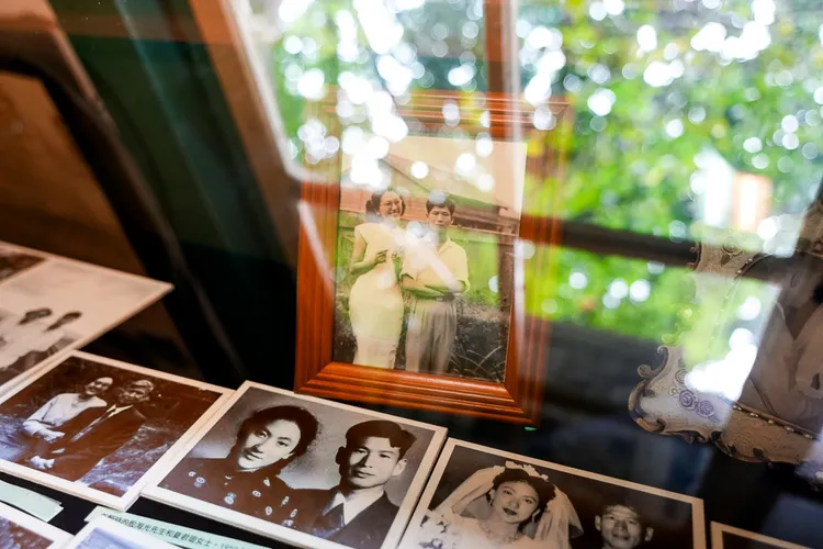 殷海光與妻子夏君璐合影，殷海光過世後，夏君璐帶著女兒流亡美國。田欣雲攝