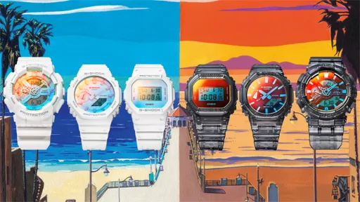 G-SHOCK新錶好唯美~ 漸層玻璃鏡面把夏日海灘搬進錶中