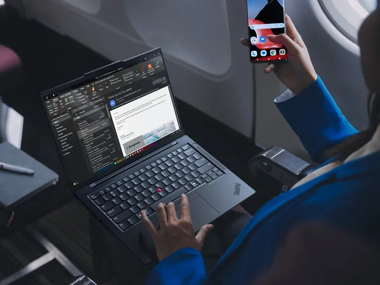 ThinkPad T14s Gen 6為Lenovo首款商用Copilot+ PC。Lenovo提供。