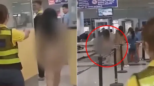 聽到要付錢氣到脫衣服 34歲女「裸體鬧機場」不爽逾期挨罰