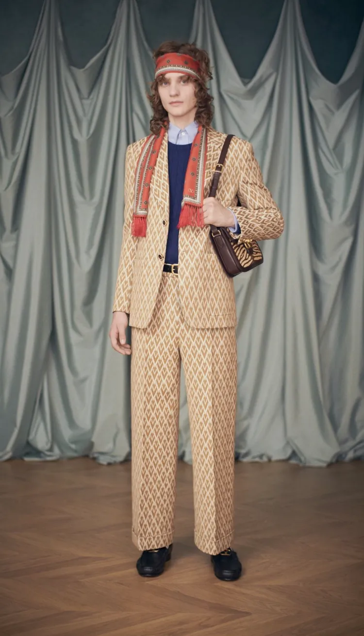 VALENTINO 2025春夏系列延續Alessandro Michele的華麗風格。翻攝VALENTINO IG