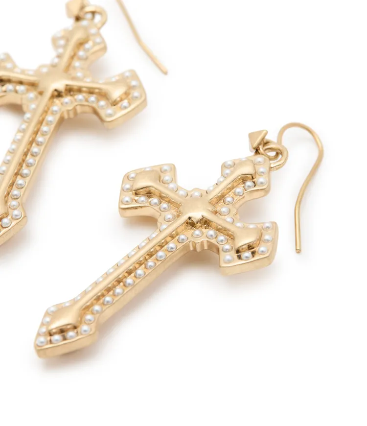 ALLSAINTS TILLEY十字架耳環，5100元。品牌提供