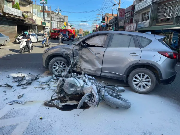 車禍現場。大園警分局提供