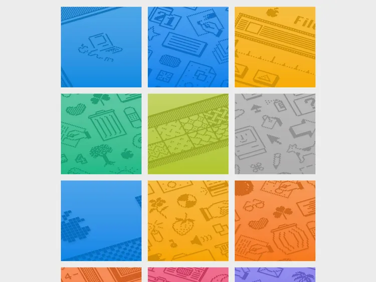 國外網友大方分享懷舊桌布讓大家下載。翻攝《Basic Apple Guy》網站。