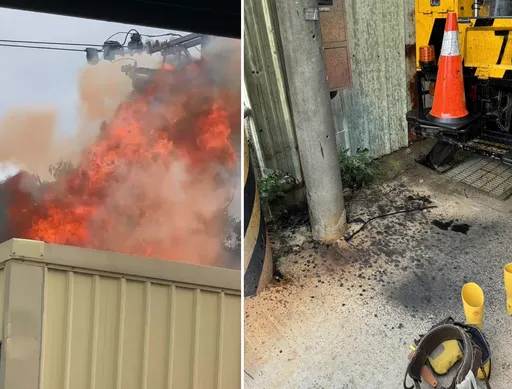 台中龍井停電釀工安意外　絕緣油噴出起火！台電1員工臉部灼傷