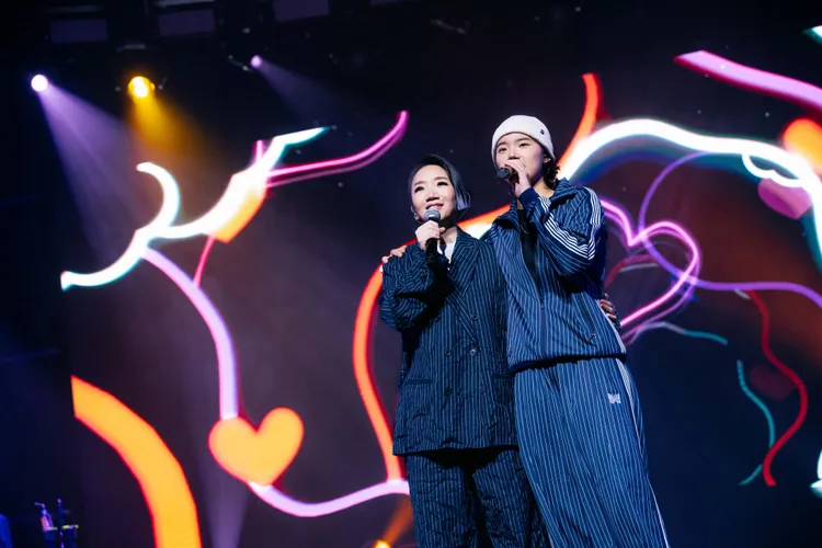 女兒荳荳上台助陣陶晶瑩。華貴娛樂提供