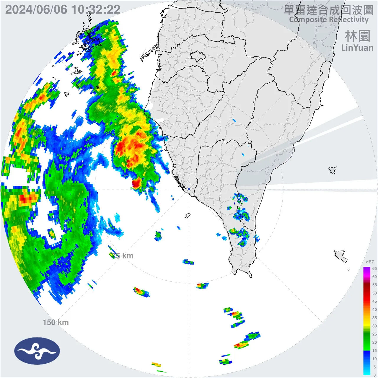 「台南至屏東」將陸續出現一陣雷雨。翻攝「台灣颱風論壇|天氣特急」臉書。