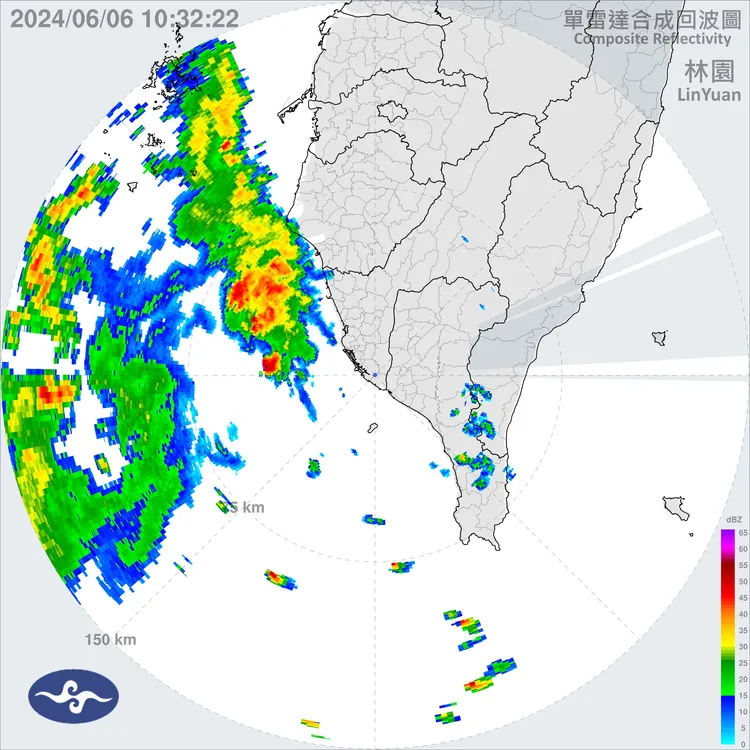 「台南至屏東」將陸續出現一陣雷雨。翻攝「台灣颱風論壇｜天氣特急」臉書。