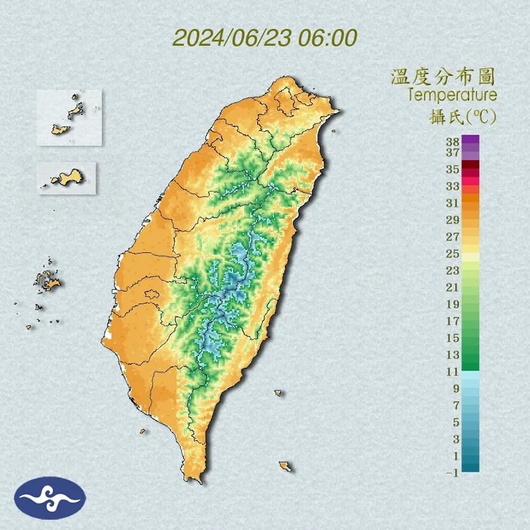 各地高溫炎熱。氣象署提供