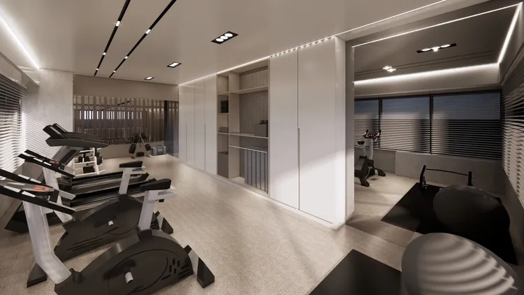 建案休閒設施規劃有接待大廳、交誼廳、視聽室、健身房、Lounge Bar等。友眾建設提供