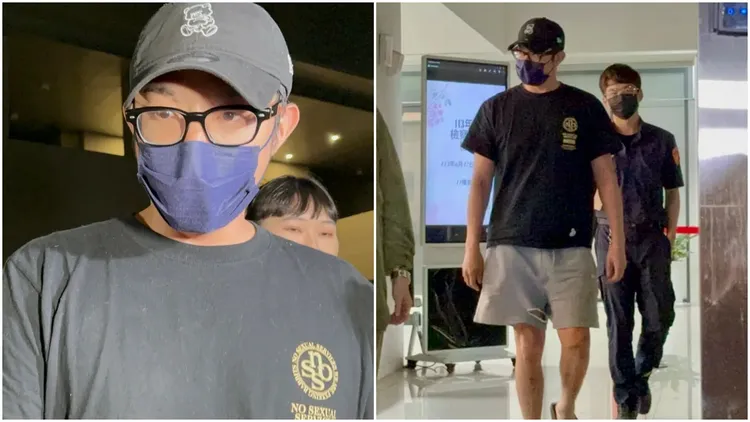 今凌晨1點，王柏傑腳踩拖鞋，一臉疲態步出士林地檢署。特勤中心攝