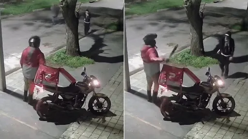 外送箱裡不只餐點　等顧客的1分鐘...外送員掏開山刀砍退2搶匪