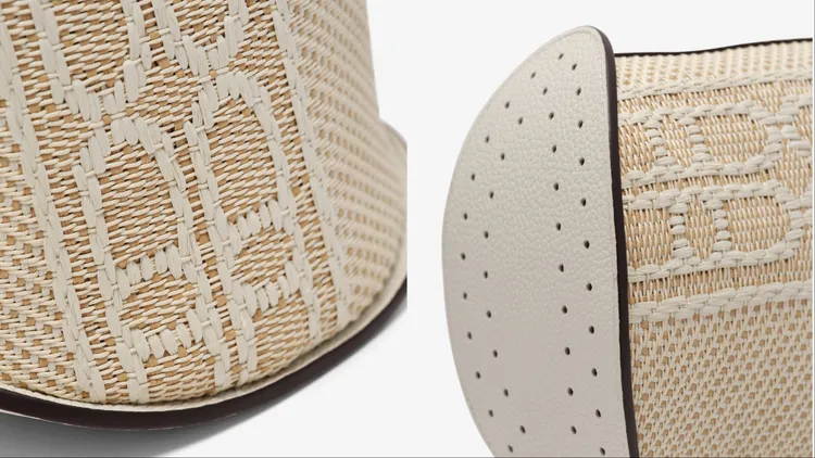 包款將Jacquard緹花編織結合柔軟皮革。品牌提供