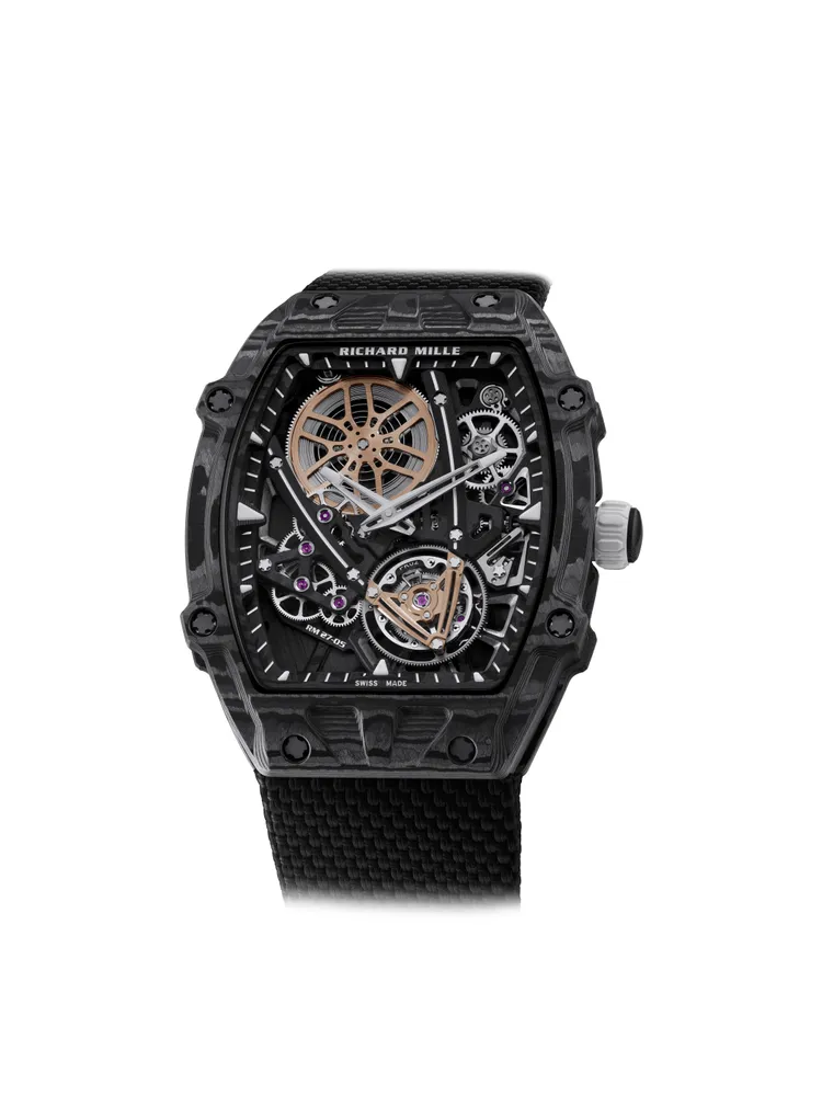 Richard Mille RM 27-05 Rafael Nadal飛行陀飛輪腕錶，RMUP-01超薄機芯，動力儲存55小時，全球限量80只。品牌提供