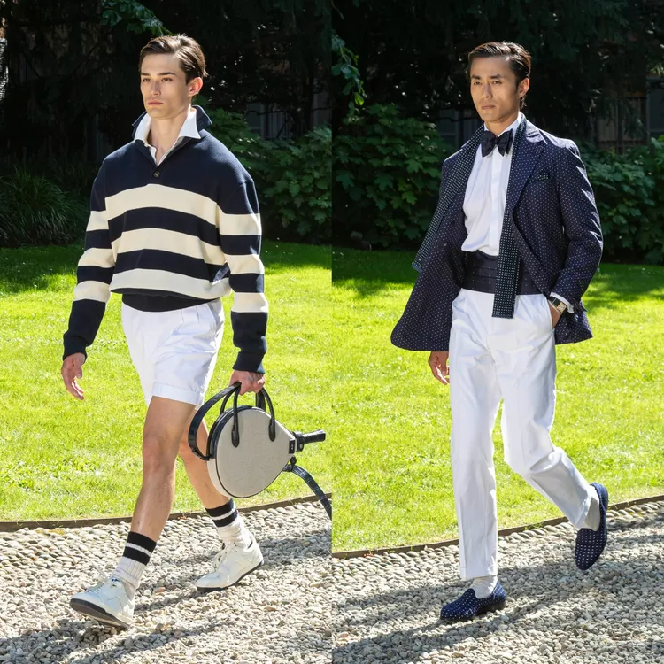 dunhill獨有的深藍色增添英倫氣息。品牌提供