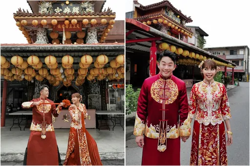 Junior林萱瑜订婚穿「龙凤褂」宠妻对话曝!网友:欢迎成宜兰女婿