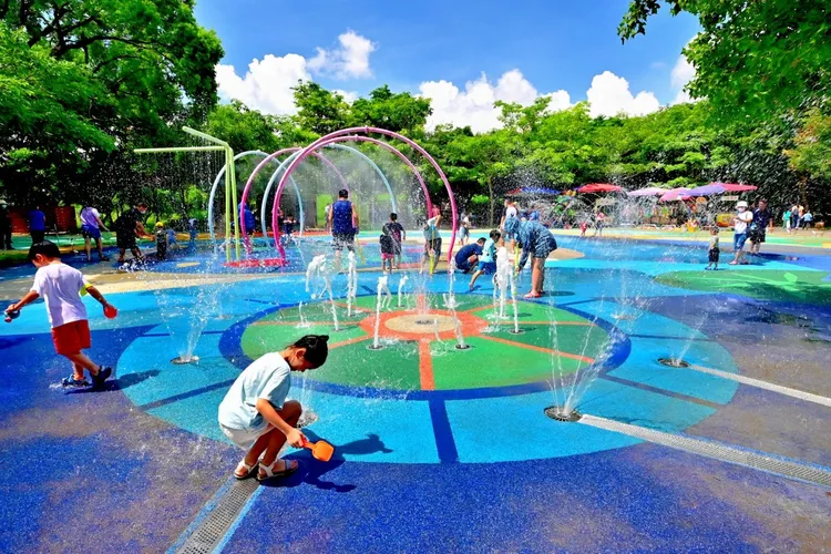 中科公園戲水區。市府提供