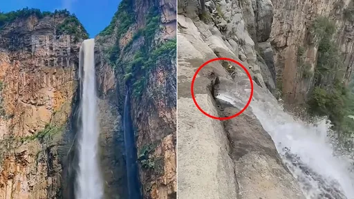 落差314m亞洲最高瀑布爆造假 遊客揭雲台天瀑「源頭是水管」