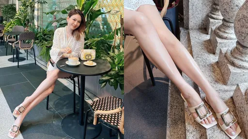 Melody踩Roger Vivier亮超狂美腿 粉絲驚呆「跟我身高一樣長」