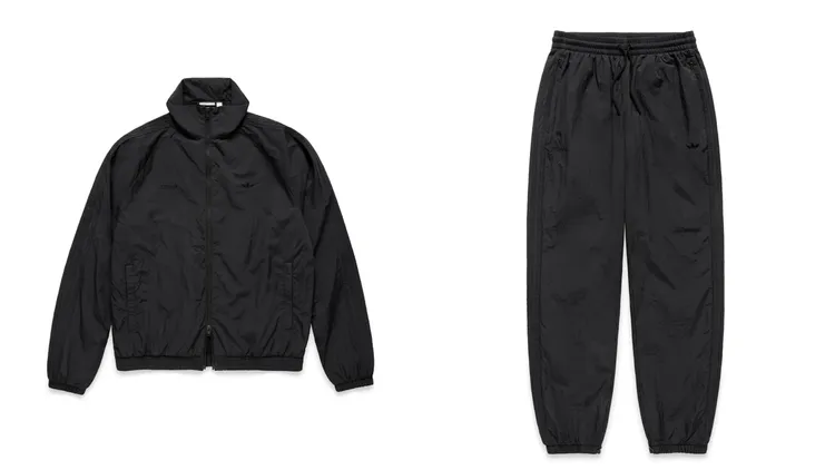 黑色運動上衣（左）7200元、黑色運動褲6600元。品牌提供