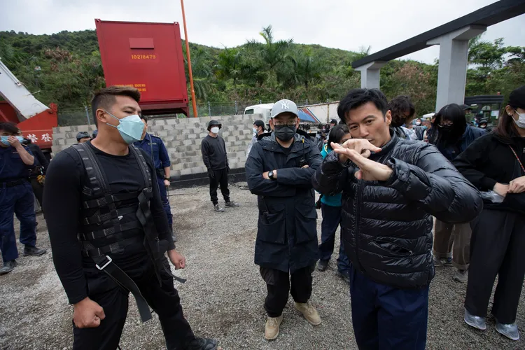 謝霆鋒在拍攝現場。華映娛樂提供