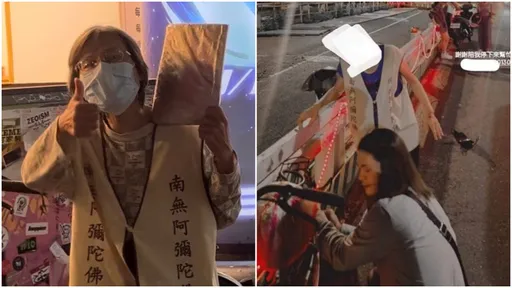 「阿彌陀佛姐」遭機車追撞 左手骨折、滿臉血疑腦震盪