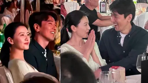 高圓圓趙又廷同框就是甜　喝喜酒秀恩愛榜樣