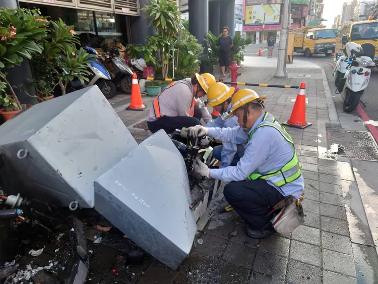 台電緊急搶修，9點多恢復供電。台電提供