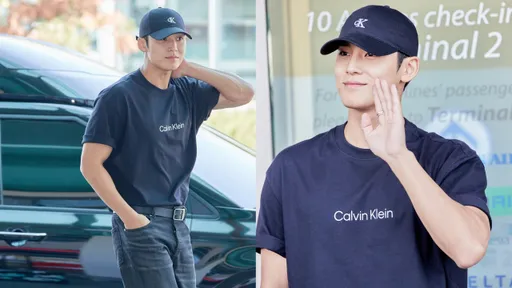 SEVENTEEN珉奎機場時尚好愜意　帥帥穿CK曬寬肩、手臂肌肉