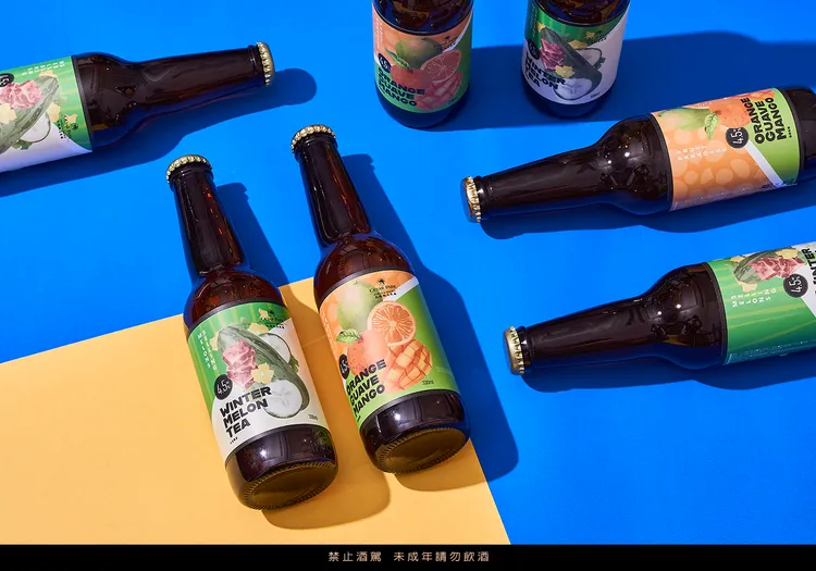 啤酒頭精釀小王賣瓜、趣摘果園風味啤酒。業者提供