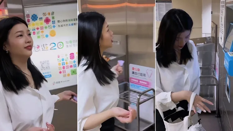 御姐強尼po出在捷運激凸影片引發網友討論。翻攝自御姐強尼IG