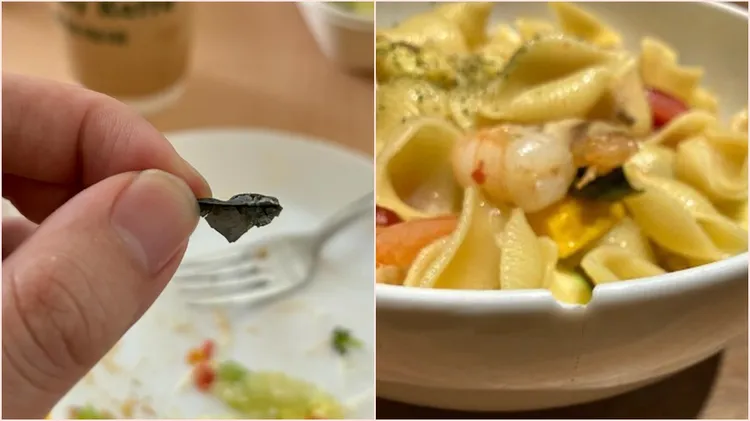 有網友曬出自己吃到鐵片，或者用到破碗的狀況。翻攝自threads