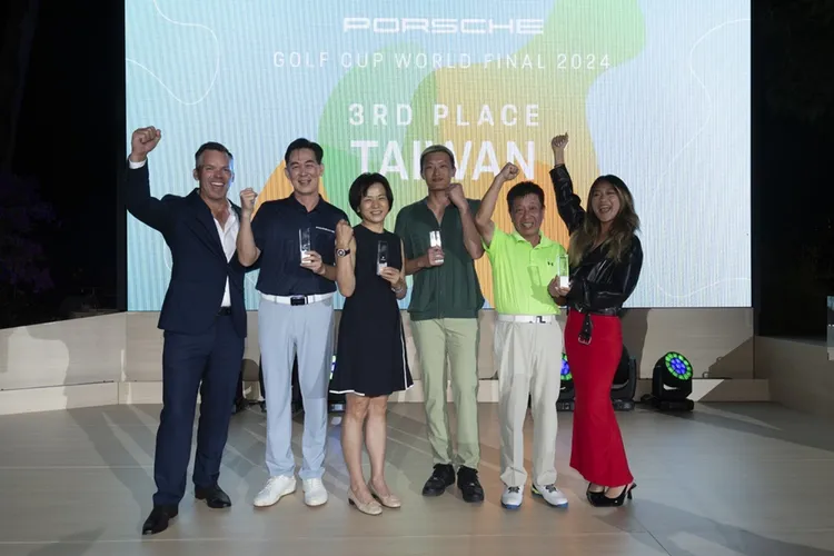 台灣隊在2024年保時捷高爾夫杯世界總決賽中表現優異，獲得了團體總成績第三名。原廠照片