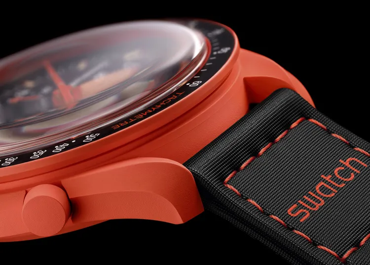 錶款並搭配可用於專業太空服的可調節VELCRO錶帶並以撞色呈現。品牌提供