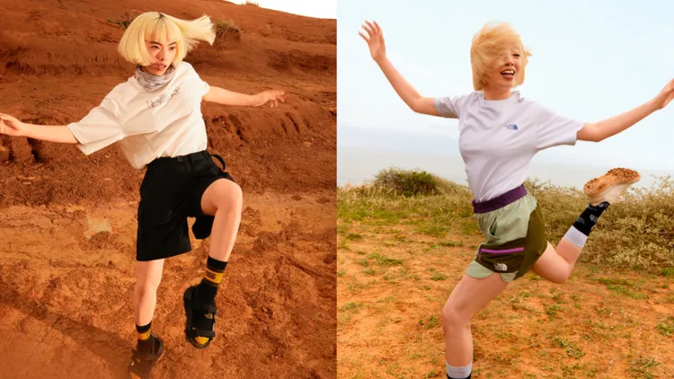 山田葵以獨特的肢體語言詮釋穿搭新風格。品牌提供