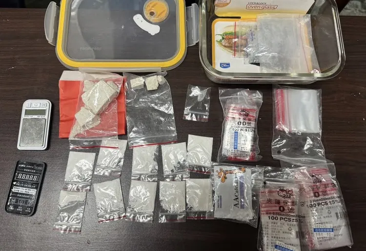 網紅主委曾志淵及共犯被查扣大量毒品。資料照片